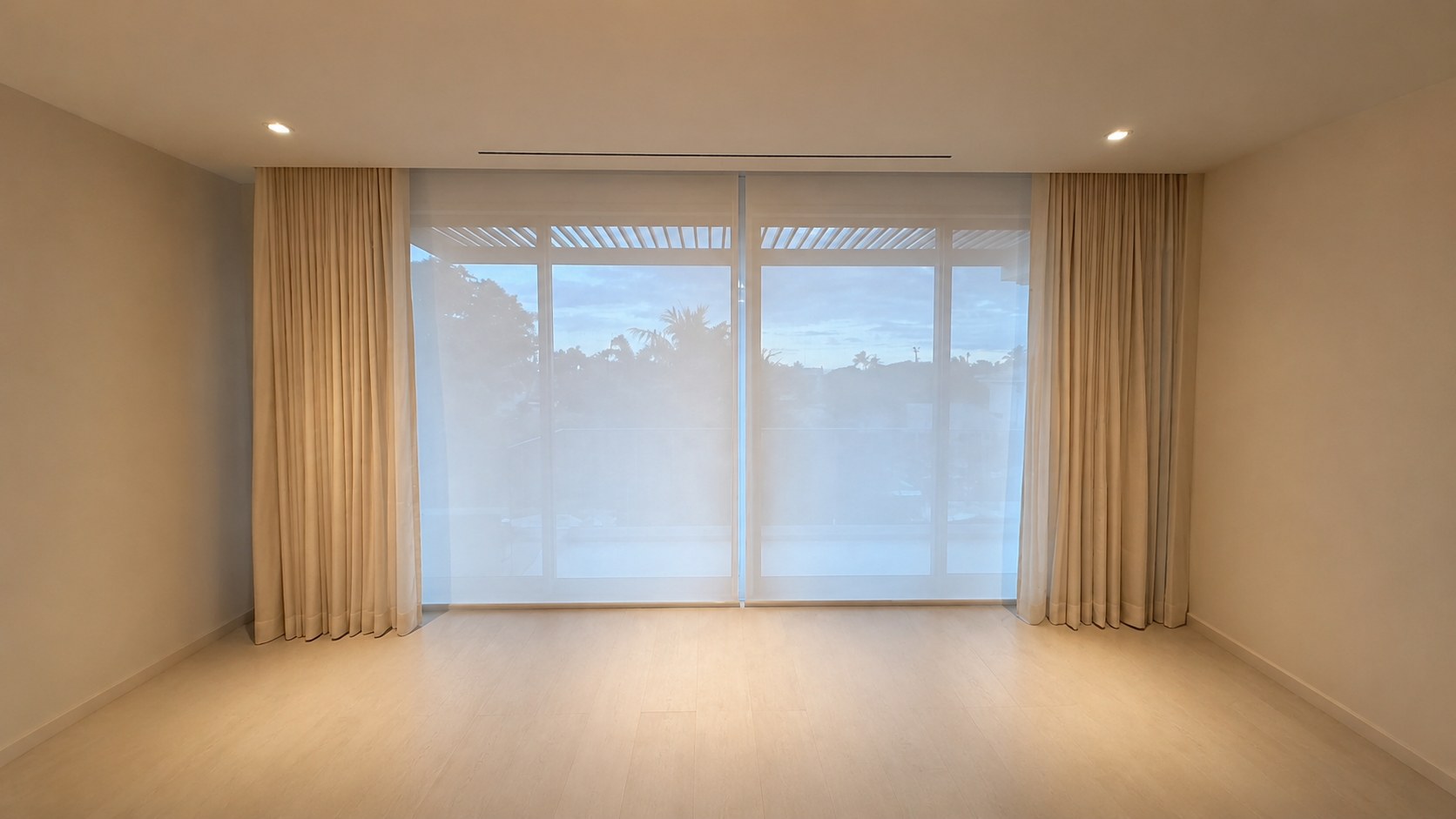 Sliding Glass Drapes & Solar Panels